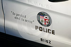 Los Angeles Police Department LAPD Logo on Car